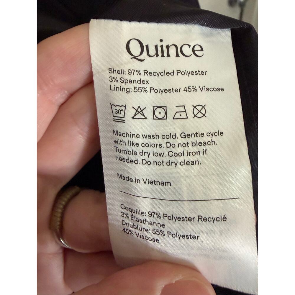 NWT Quince Stretch Crepe Cropped Jacket Black Large Quiet Luxury Capsule Travel - Picture 9 of 10